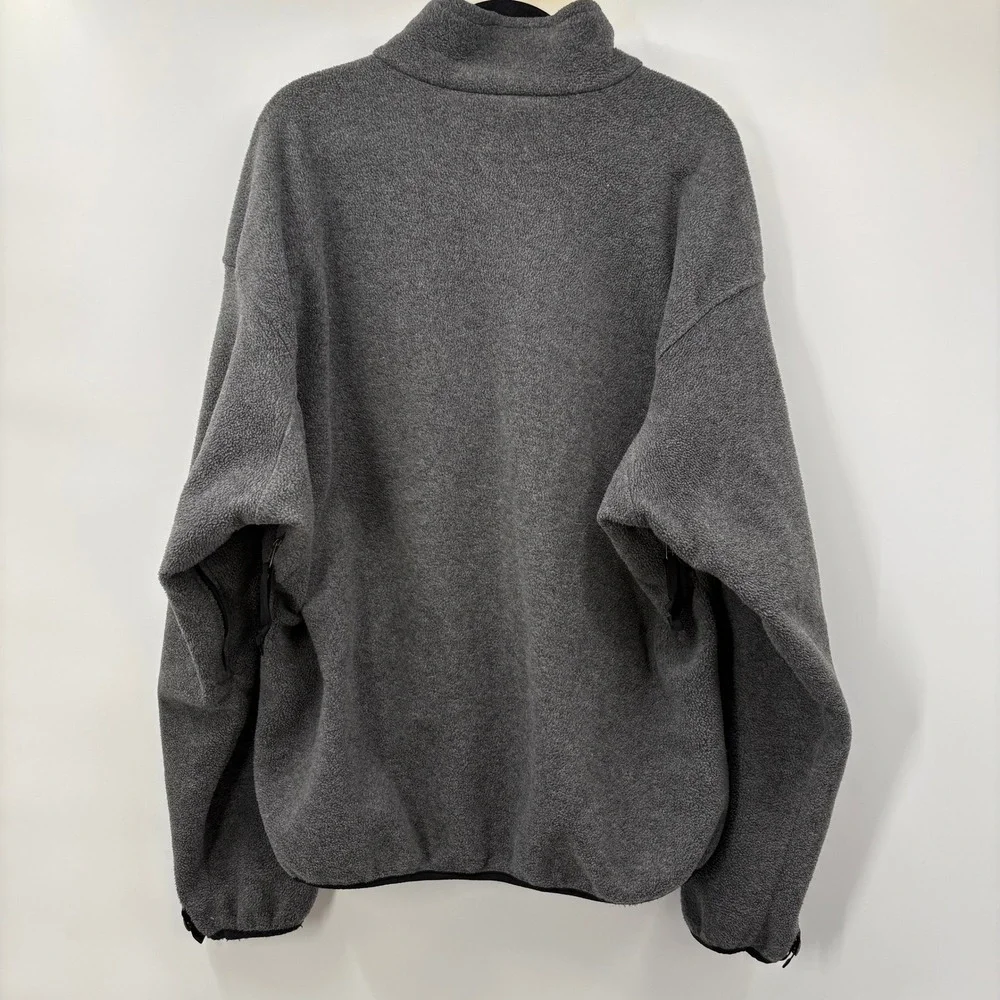 The North Face Mens Size XL Gray Full Zip Fleece Jacket Pit Zips